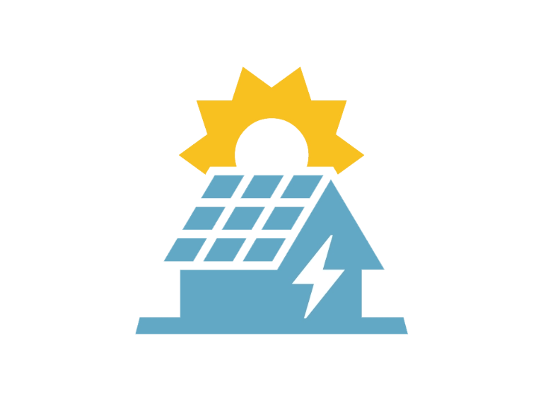 ikona domu zasilanego energią odnawialną